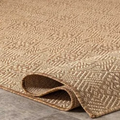 Kirklands Home Outdoor Rugs|Charlotte Elegant Outdoor Rug, 8x10 Tan