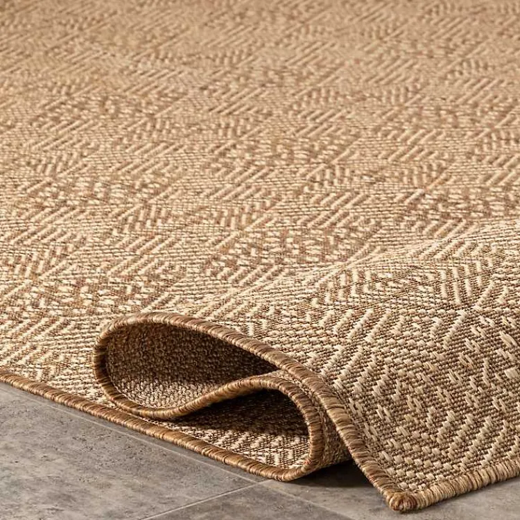 Kirklands Home Outdoor Rugs|Charlotte Elegant Outdoor Rug, 8x10 Tan