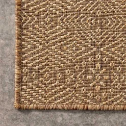 Kirklands Home Outdoor Rugs|Charlotte Elegant Outdoor Rug, 8x10 Tan