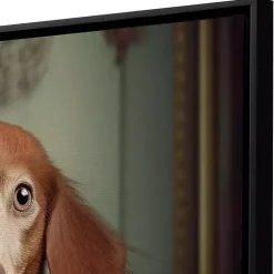 Kirklands Home Canvas Art|Charming Victorian Dog Framed Canvas Art Print