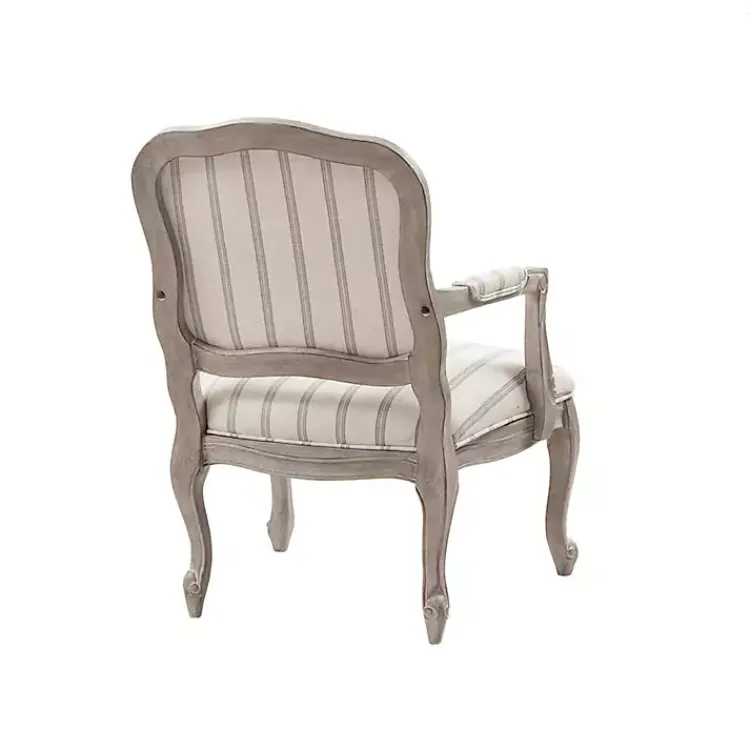 Kirklands Home Accent Chairs|Chaucer Navy Striped Accent Chair