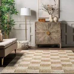 Kirklands Home Area Rugs|Checkered Jute Area Rug, 8x10