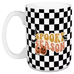Kirklands Home Glassware & Drinkware|Checkered Spooky Season Halloween Mugs, Set of 2