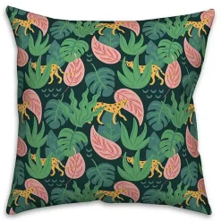 Kirklands Home Outdoor Cushions & Pillows|Cheetahs and Leaves Outdoor Pillow