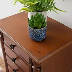 Kirklands Home Dressers & Chests|Cherry 5-Drawer Ollie Petite Jewelry Armoire Brown