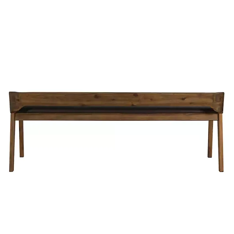 Kirklands Home Benches & Ottomans|Chestnut Acacia Wood Cushioned Bench Brown