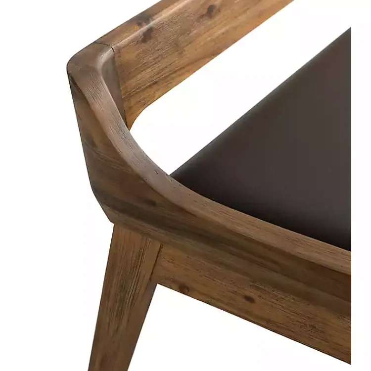 Kirklands Home Benches & Ottomans|Chestnut Acacia Wood Cushioned Bench Brown