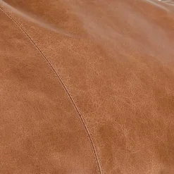 Discount Chestnut Distressed Patina Leather Lumbar Pillow Pillows