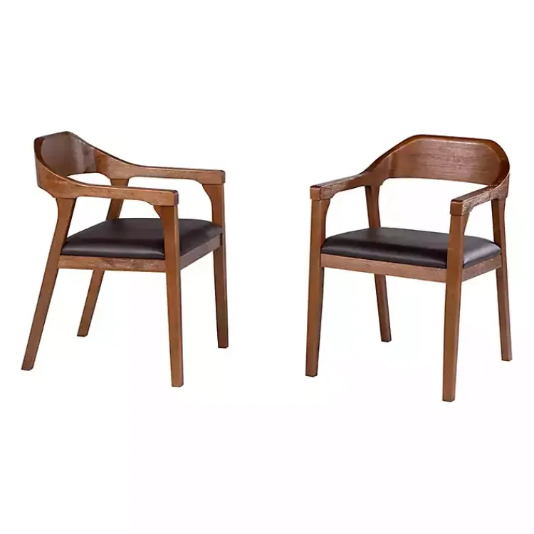 Kirklands Home Dining Chairs|Chestnut Ramus Dining Armchairs, Set of 2 Brown