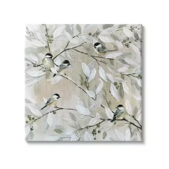 Kirklands Home Canvas Art|Chickadee Birds on Branch Canvas Art Print, 30x30
