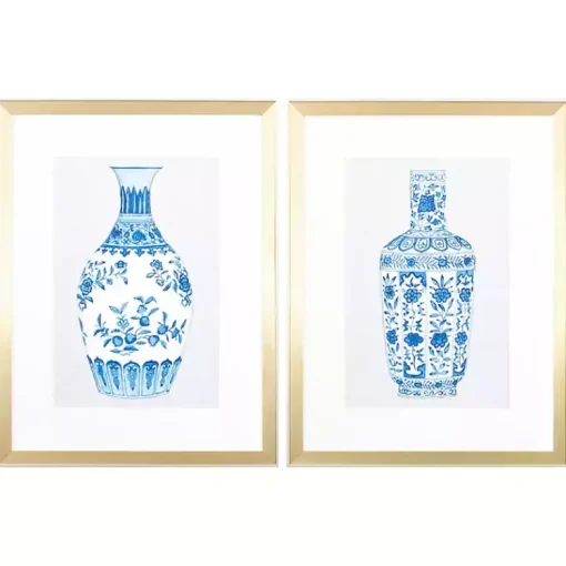 Kirklands Home Framed Art|Chinoiserie Vases I Framed Art Prints, Set of 2