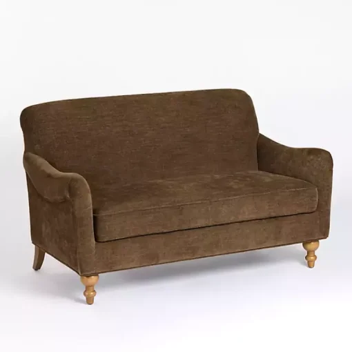 Kirklands Home Sofas & Loveseats|Chocolate English Loveseat Brown
