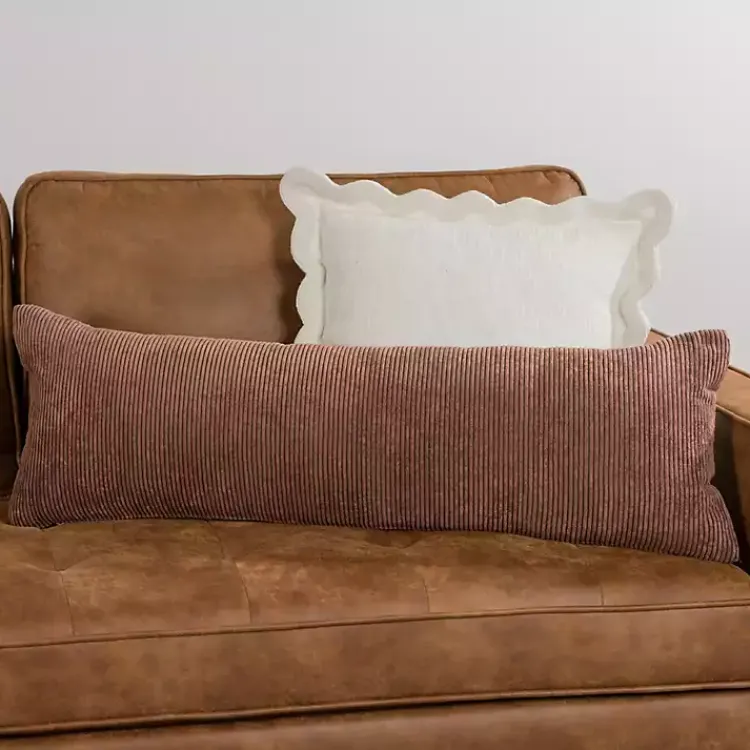 Clearance Chocolate Corduroy Joy to the World Pillow Pillows