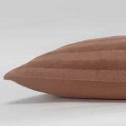 Outlet Chocolate Velvet Abstract Stripe Lumbar Pillow Pillows