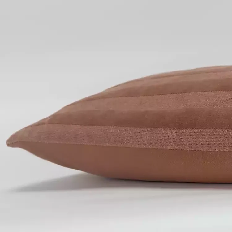 Outlet Chocolate Velvet Abstract Stripe Lumbar Pillow Pillows