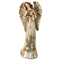 New Christmas Angel with Cardinal Statue Christmas Decorations
