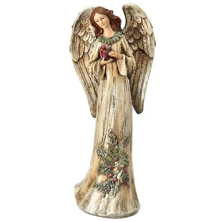 New Christmas Angel with Cardinal Statue Christmas Decorations