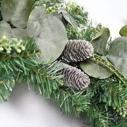 Online Christmas Eucalyptus Pine Mix Pre-Lit Wreath Wreaths