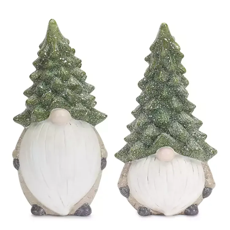 Hot Christmas Pinetree Gnome Figurines, Set of 2 Christmas Decorations
