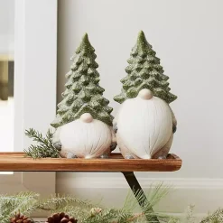 Hot Christmas Pinetree Gnome Figurines, Set of 2 Christmas Decorations