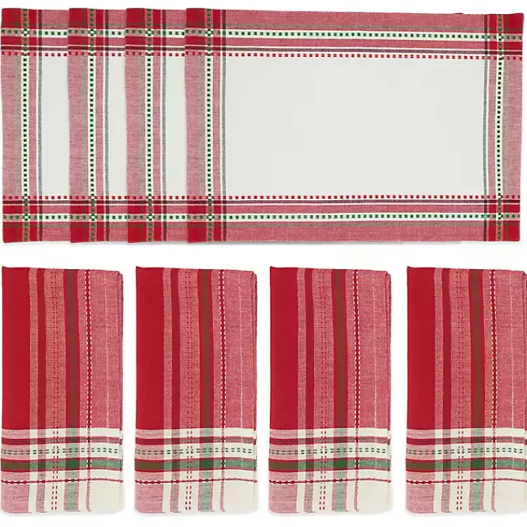 Online Christmas Plaid 8-pc. Placemat & Napkin Set Christmas Dining & Entertaining