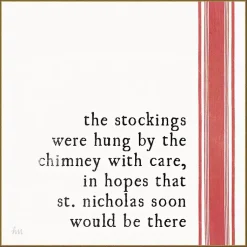 Clearance Christmas Quote Right Stripe Canvas Wall Plaque Christmas Art & Wall Decor
