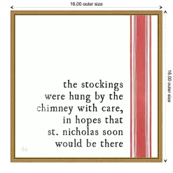 Clearance Christmas Quote Right Stripe Canvas Wall Plaque Christmas Art & Wall Decor