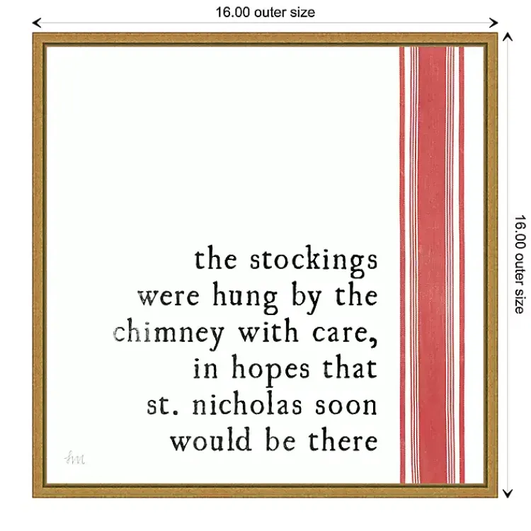 Clearance Christmas Quote Right Stripe Canvas Wall Plaque Christmas Art & Wall Decor