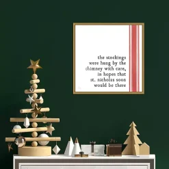 Clearance Christmas Quote Right Stripe Canvas Wall Plaque Christmas Art & Wall Decor