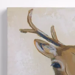 Sale Christmas Reindeer Embellished Canvas Art Print Christmas Art & Wall Decor