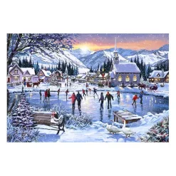 Best Christmas Skating Canvas Art Print Christmas Art & Wall Decor