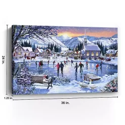 Best Christmas Skating Canvas Art Print Christmas Art & Wall Decor