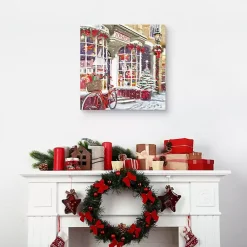 Discount Christmas Toy Shop Storefront Canvas Art Print Christmas Art & Wall Decor