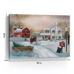 New Christmas Tree Farm in Snow Canvas Art Print Christmas Art & Wall Decor