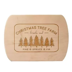 Discount Christmas Tree Farm Oval Maple Serving Board Christmas Dining & Entertaining