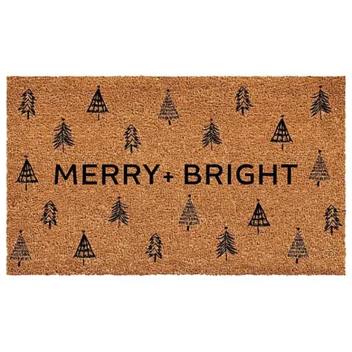 Outlet Christmas Tree Merry + Bright Coir Doormat Outdoor Christmas Decorations
