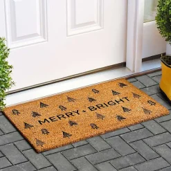 Outlet Christmas Tree Merry + Bright Coir Doormat Outdoor Christmas Decorations