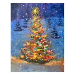 Clearance Christmas Tree Lights Canvas Art Print Christmas Art & Wall Decor