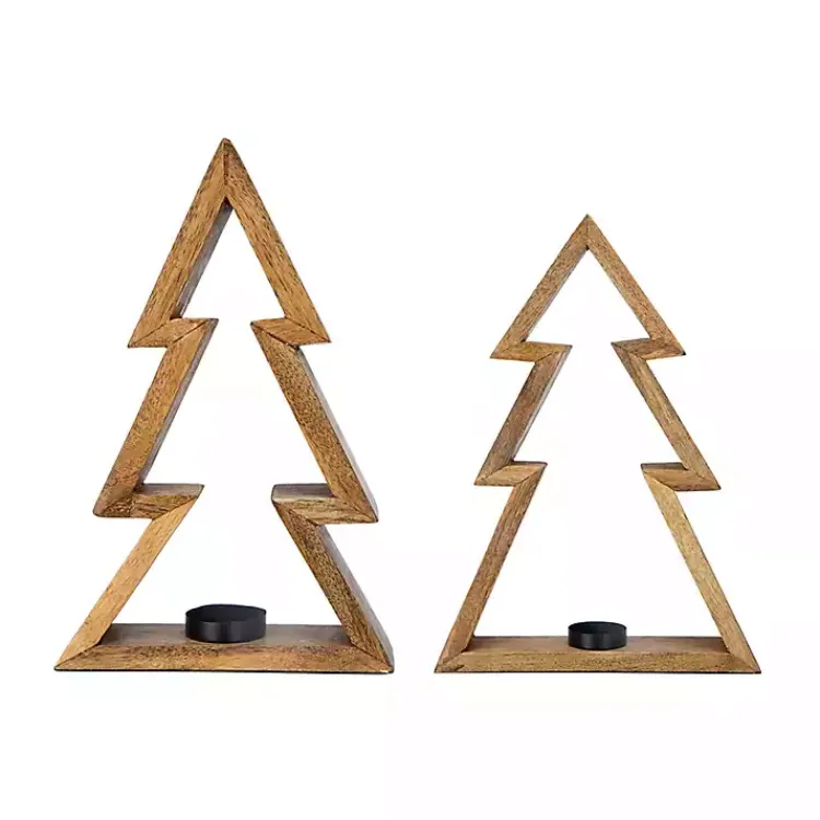 Sale Christmas Tree Tealight Candle Holders, Set of 2 Christmas Decorations