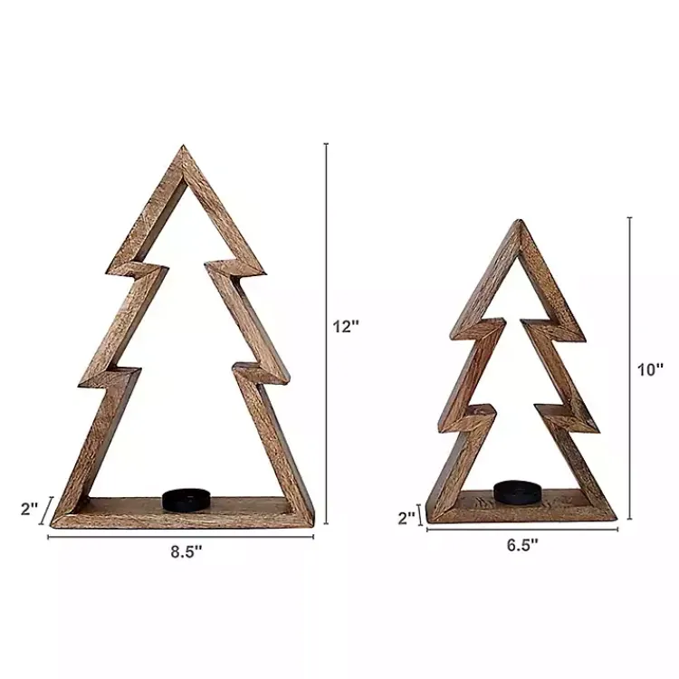 Sale Christmas Tree Tealight Candle Holders, Set of 2 Christmas Decorations