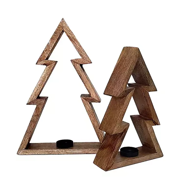 Sale Christmas Tree Tealight Candle Holders, Set of 2 Christmas Decorations