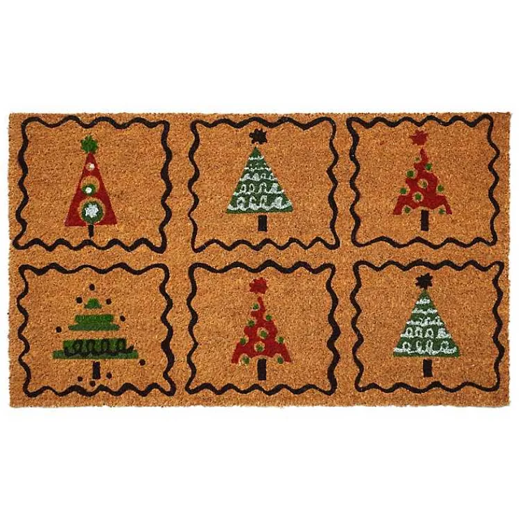 Hot Christmas Tree Whimsy Doormat Outdoor Christmas Decorations
