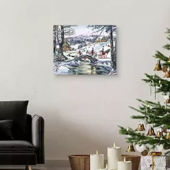 Outlet Christmas Village Canvas Art Print Christmas Art & Wall Decor