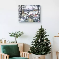 Outlet Christmas Village Canvas Art Print Christmas Art & Wall Decor