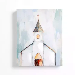 Kirklands Home Canvas Art|Church Abstract Canvas Art Print White