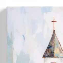 Kirklands Home Canvas Art|Church Abstract Canvas Art Print White
