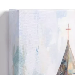 Kirklands Home Canvas Art|Church Abstract Canvas Art Print White