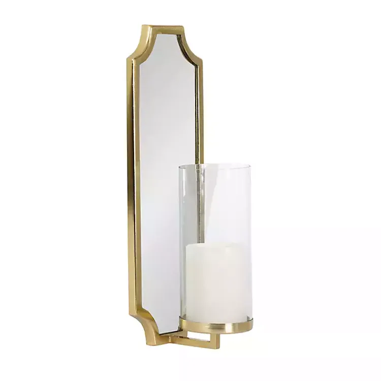 Discount Ciel Mirrored Pillar Candle Sconce Sconces