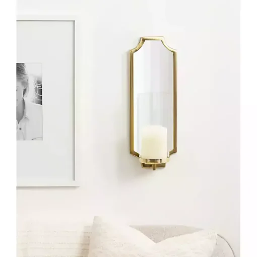Discount Ciel Mirrored Pillar Candle Sconce Sconces