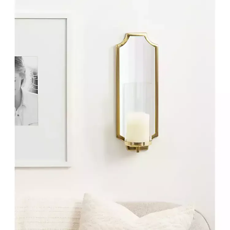 Discount Ciel Mirrored Pillar Candle Sconce Sconces